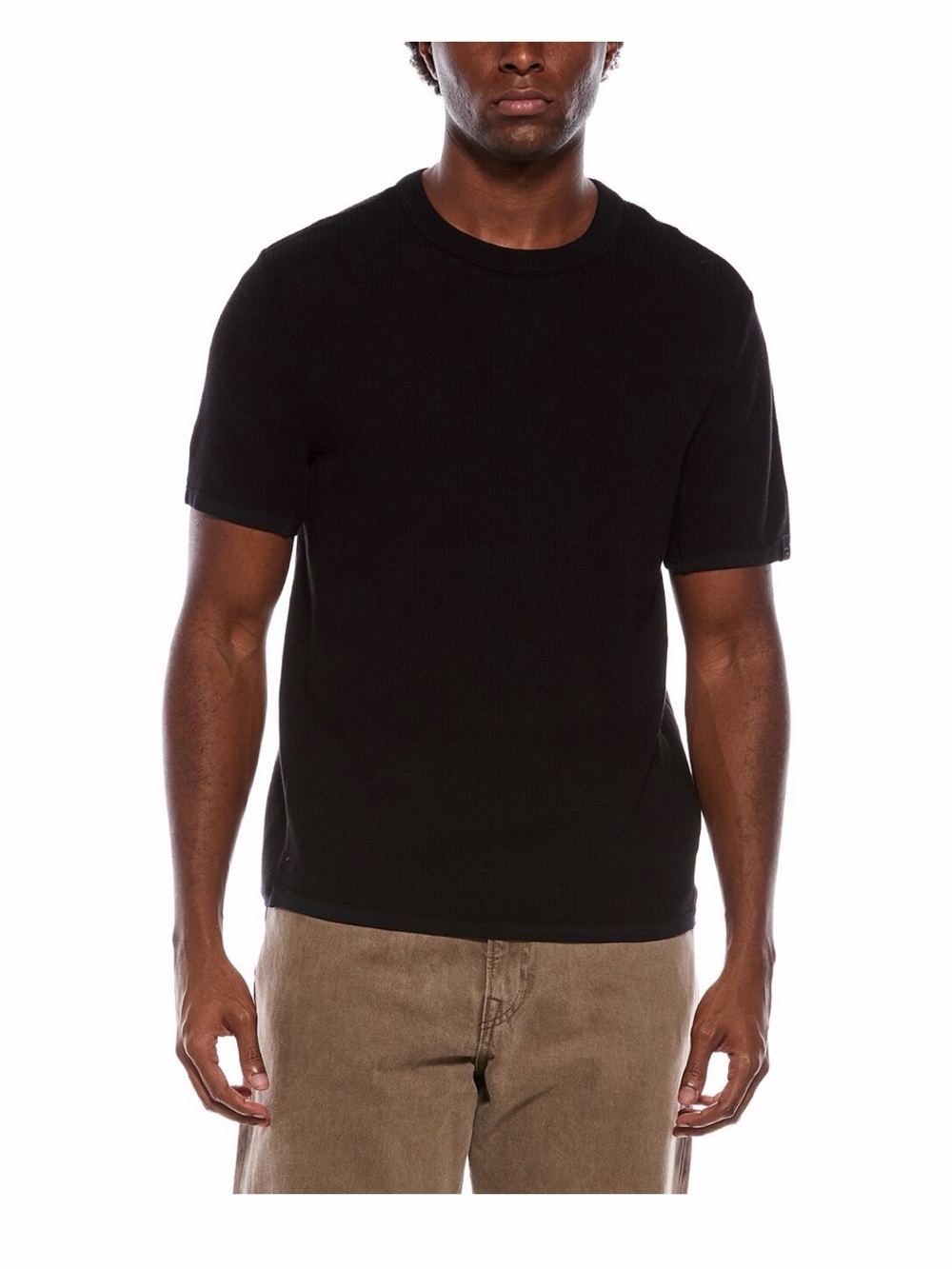 Rag & Bone Black Harvery Short Sleeve Crewneck Tee